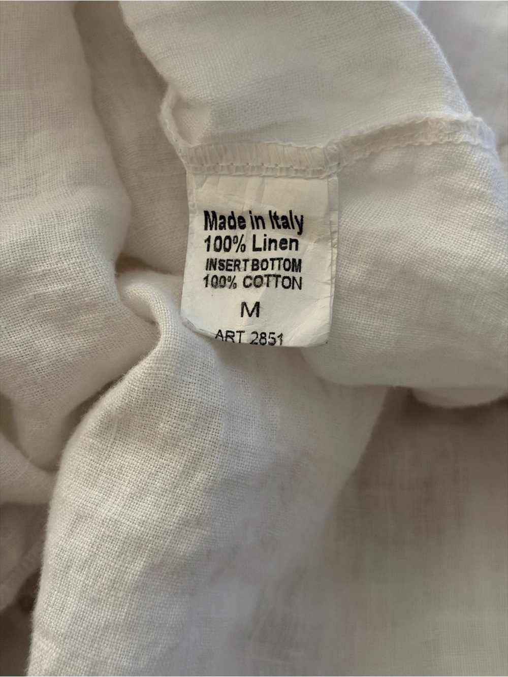 Terzo Millenio | White Linen Sleeveless V-Neck Maxi Dress - Size Medium - Picture 6 of 6